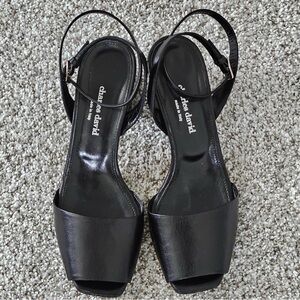 Charles David Black Heeled Sandals